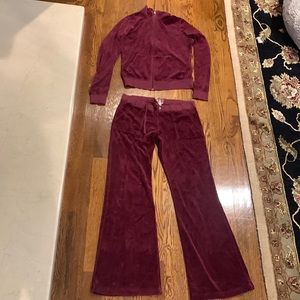 Maroon Juicy Couture Sweatsuit